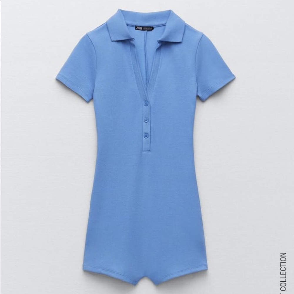 Zara POLO STLYE PLAYSUIT